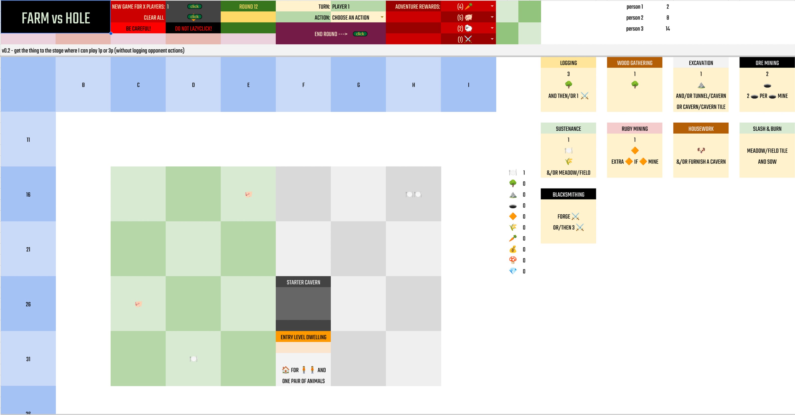 A screenshot of the Farm vs Hole app.